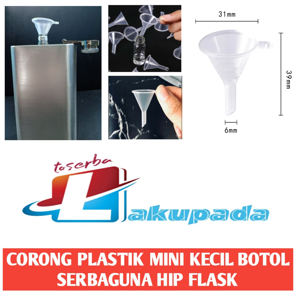 Corong Plastik Mini Kecil Botol Serbaguna Hip Flask