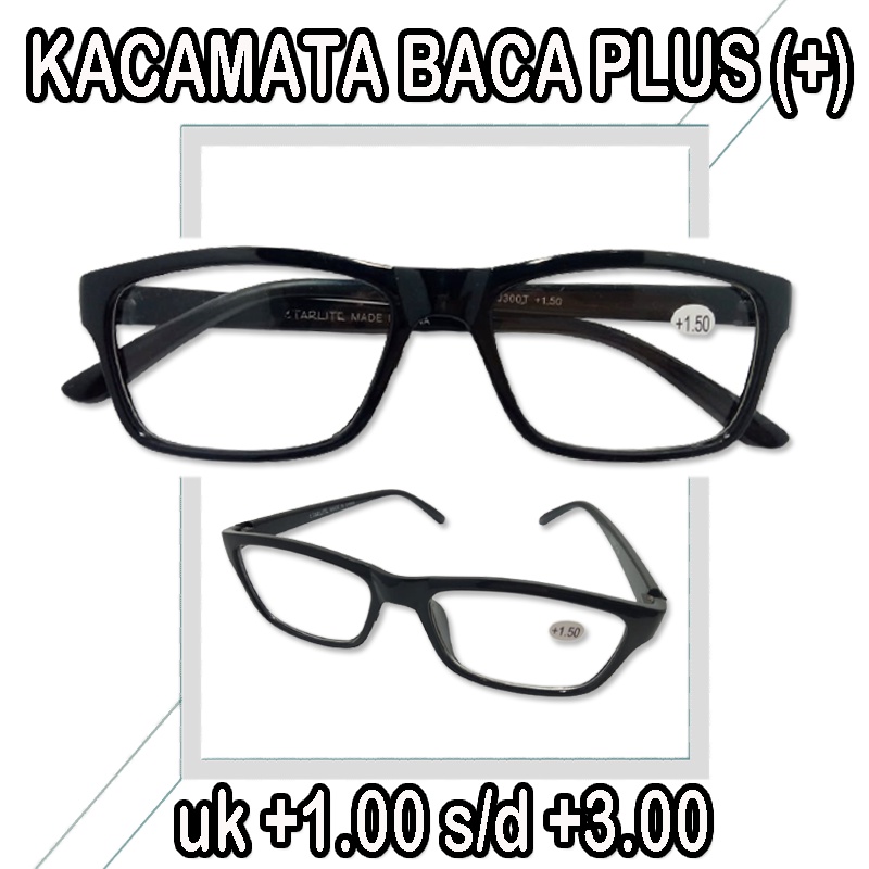 New! Kacamata Baca Lensa Plus (+) Korean Style untuk Pria &amp; Wanita Hiqh Quality  +1.00, s/d +3.00 Kacamata Rabun Dekat Kacamata Gaya Kacamata Plus Wanita Kacamata Plus Pria &amp; Wanita