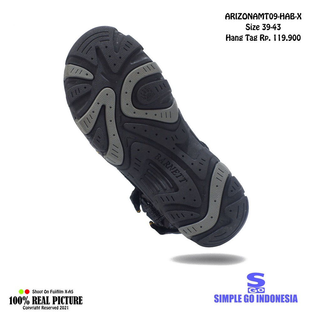 Sandal gunung pria Barnet original branded sendal hikking cowok laki-laki dewasa model casual outdor let tali belakang kwalitas import Sgo Barnett Arizona Mount 05 mount 07 mount 08  mount 09 promo lebaran cod keren murah 39-43