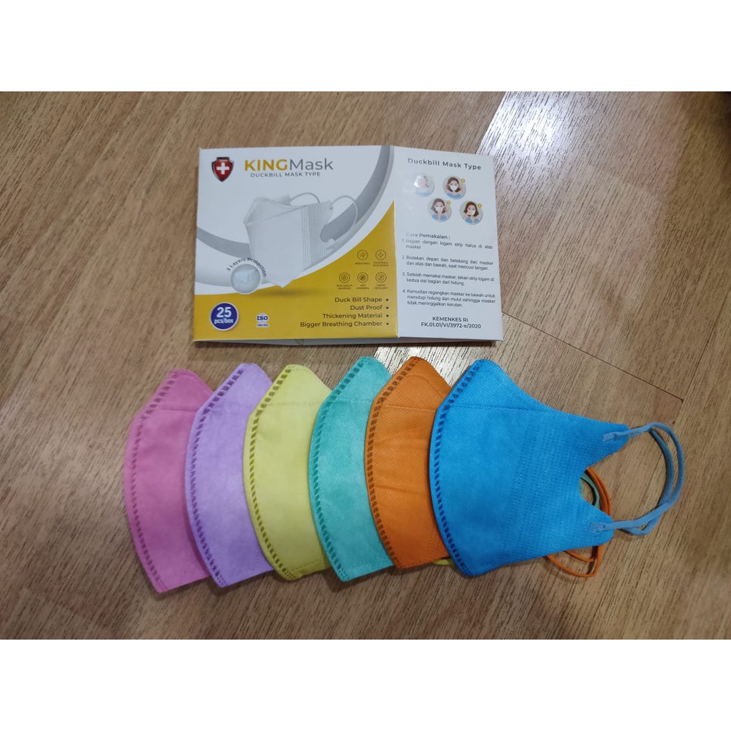Masker Duckbill KingMask Earloop Dewasa 1 box isi 25pcs
