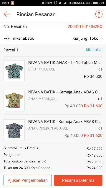 Nivana Batik Anak - 1 - 10 Tahun Mega Kuning & Biru Toska Atasan Bayi Balita Kid Fashion Cowok Laki