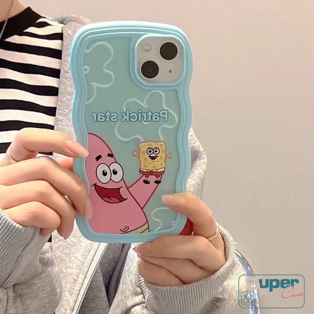 Wavy Edge Case Redmi9 12C 9T 9A 9C Nfc10 10A Redmi Note10 Note9 Note8 Note11 Note10 Pro Max Plus Note 10s Note 11s Shockproof Kartun SpongeBob Patrick Star Soft TPU Cover