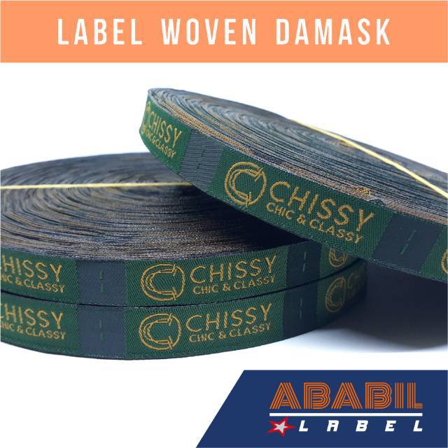 

Label Baju / label woven Damask Murah berkualitas (1,5x5)