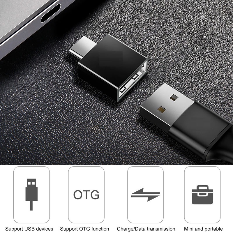 5pcs Adapter OTG USB 2.0 Tipe C Ke USB OTG Universal Untuk Huawei / Xiaomi / Android