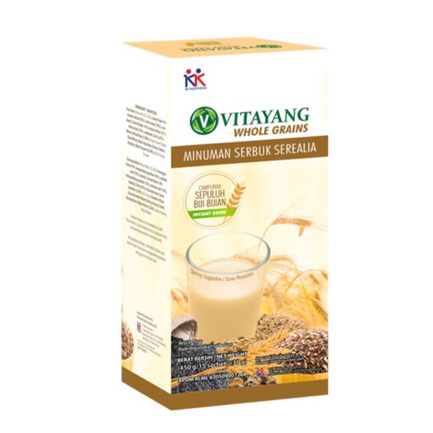 

WHOLE GRAINS OATMEAL MINUMAN SERBUK SEREALIA VITAYANG 1box (15Sachet)