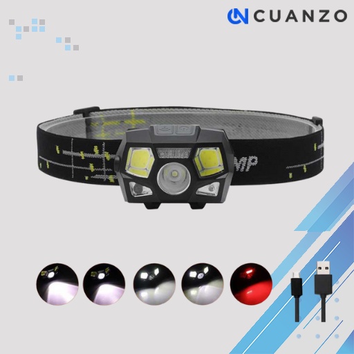 Headlamp Rechargeable USB Motion XPE+COB 10000Lumens / Senter Kepala Cahaya Kuning Super Terang Anti Air Jarak Jauh / Headlamp Outdoor Mini Tahan Lama / Senter Kepala Berburu Malam Adventure Pendaki Naik Gunung Cahaya Putih / Lampu Kepala Tahan Lama Murah