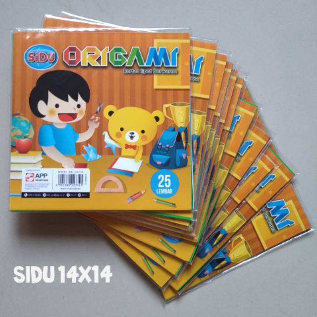 Kertas Lipat Origami SIDU 1 Sisi 12x12/14x14/16x16