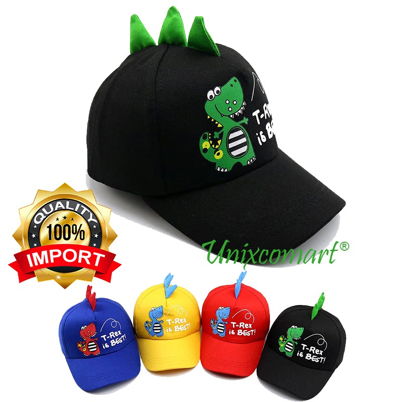 Topi Anak DINOSAUR Kids Baseball Hat Casual Dinosaurus