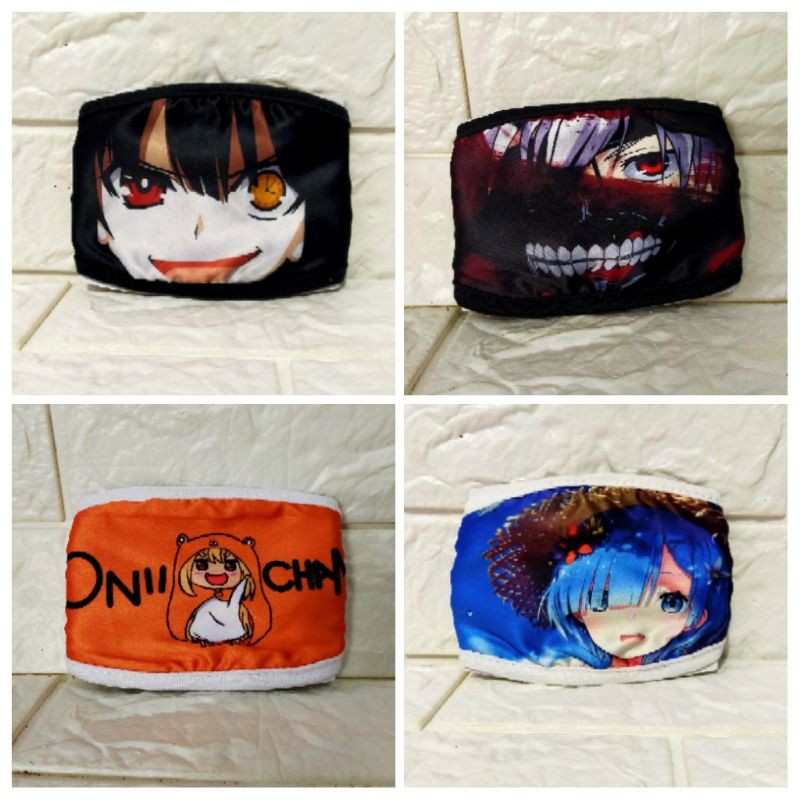 mask masker mulut masker motor anime kurumi kaneki umaru rem