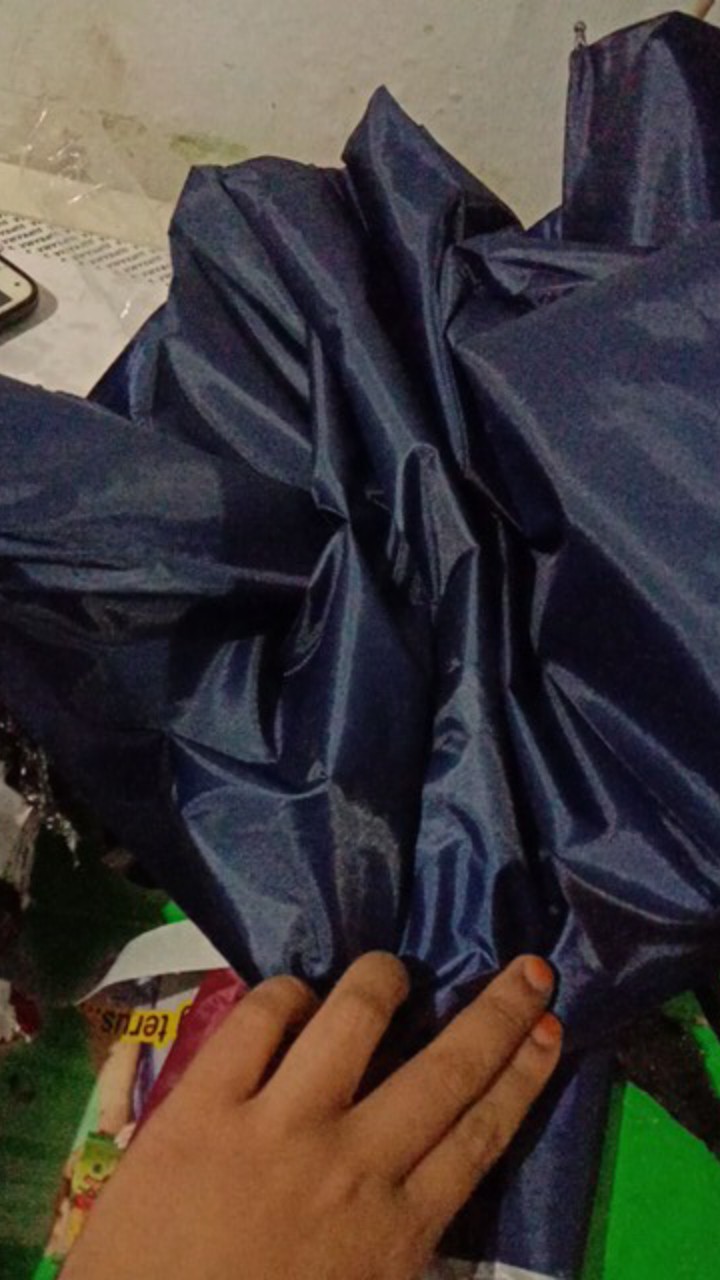 Felwinshop Payung Lipat 3 Polos Rosida Lapis Silver Dalam Ultraviolet Rangka Bagus / Payung Promosi