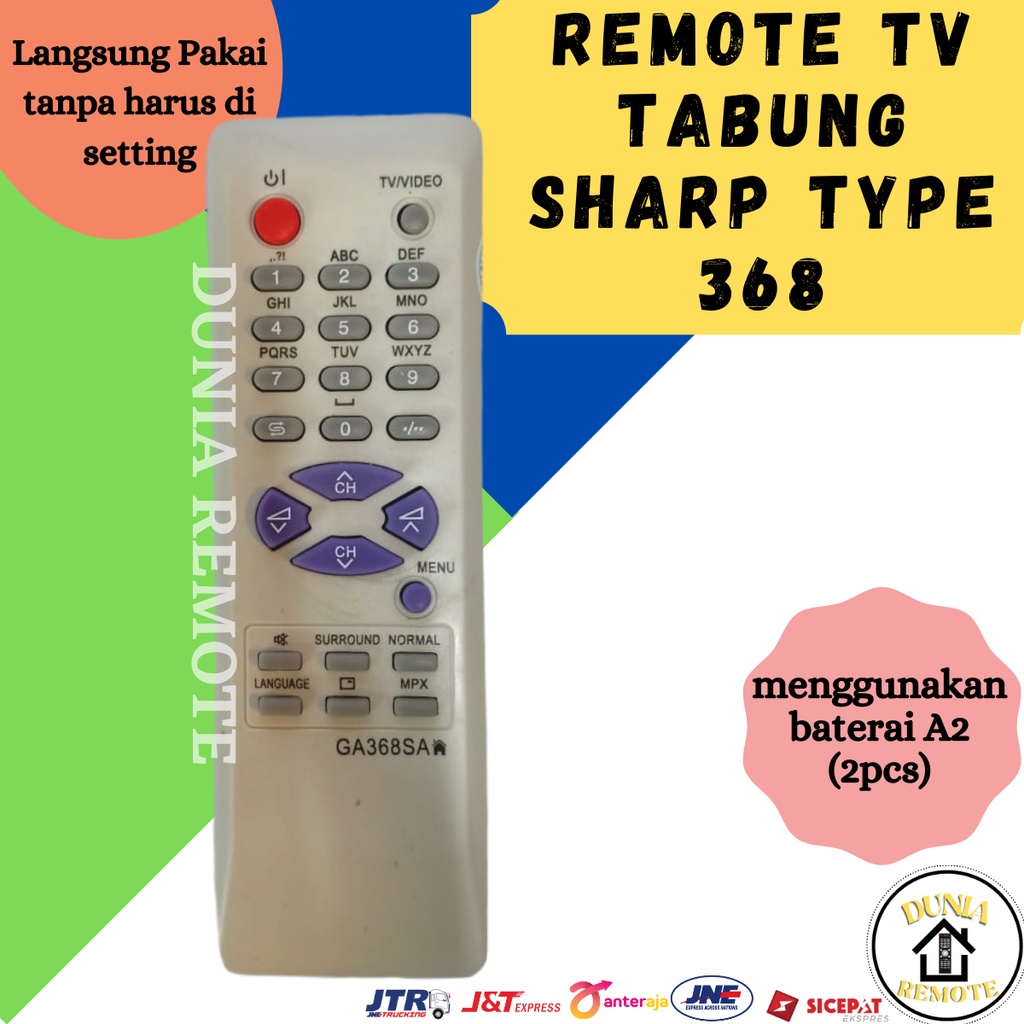 Remot / Remote SHARP TV TABUNG ALEXANDER Piccollo iioottoo SLIM FLAT SERIES no setting