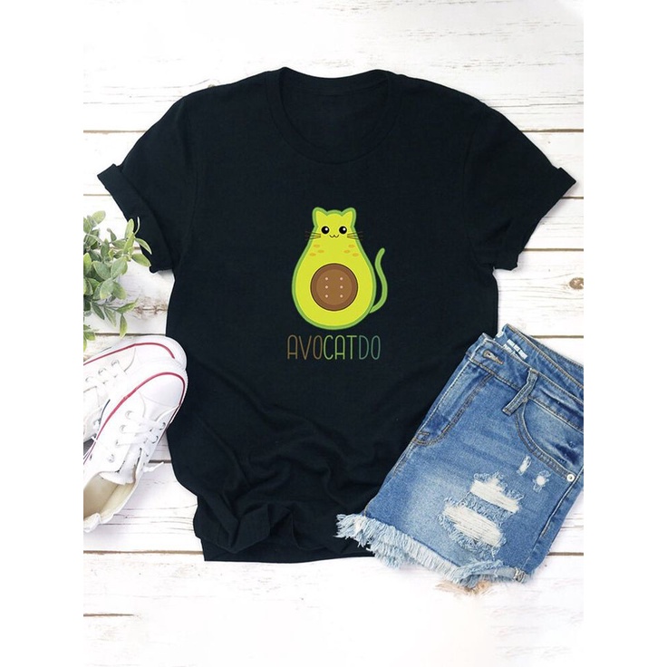 TSHIRT WANITA AVOCATDO /// KAOS WANITA LUCU COTTON HALUS PREMIUM KEKINIAN TERBARU''