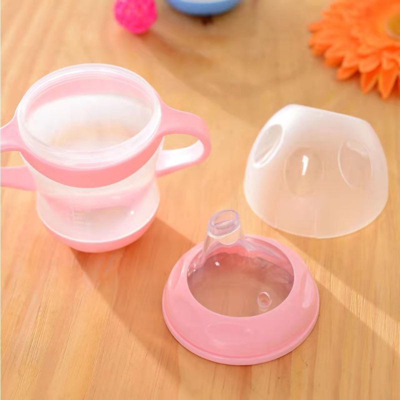 Botol Minum Anak Bayi Anti Tumpah - Gelas Minum Anak Bayi Dengan Nipple silicon Lembut - Baby Training Bottle