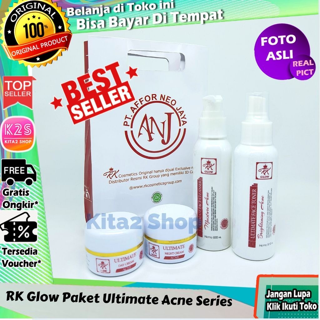 ( BISA COD ) RK Glow Paket Ultimate Acne Series BPOM Original Bisa COD Bayar Di Tempat K2S