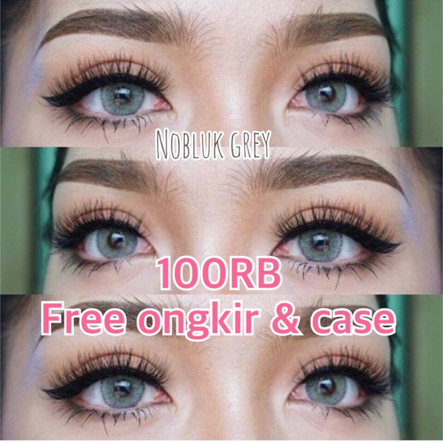 Nobluk &amp; mini nobluk gray brown blue violet green pink softlens