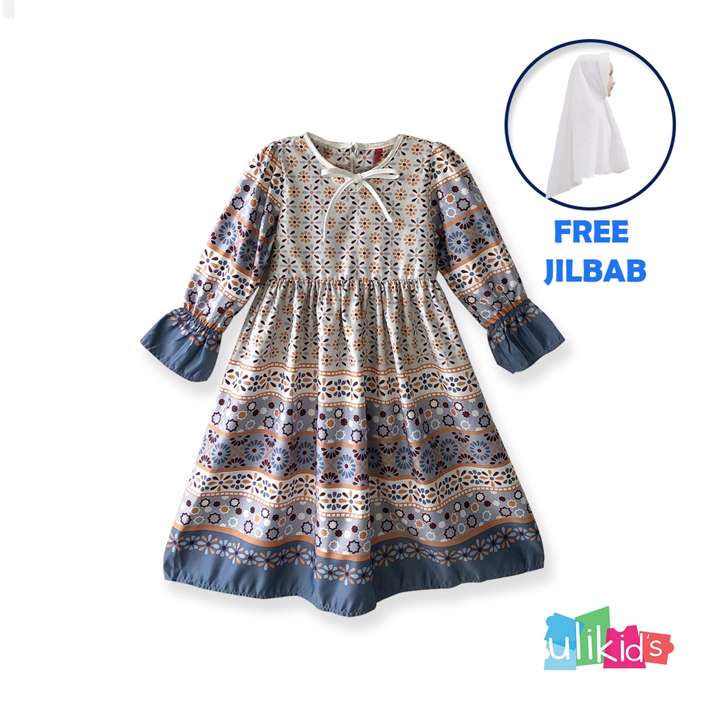 Ulikids Gamis Anak Perempuan Motif Batik Bahan Maxmara Printing Premium