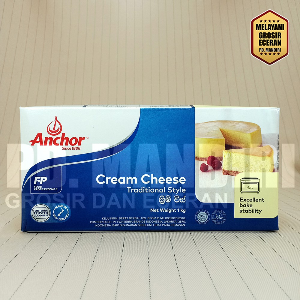 

ANCHOR CREAM CHEESE 1 KG TRADITIONAL STYLE