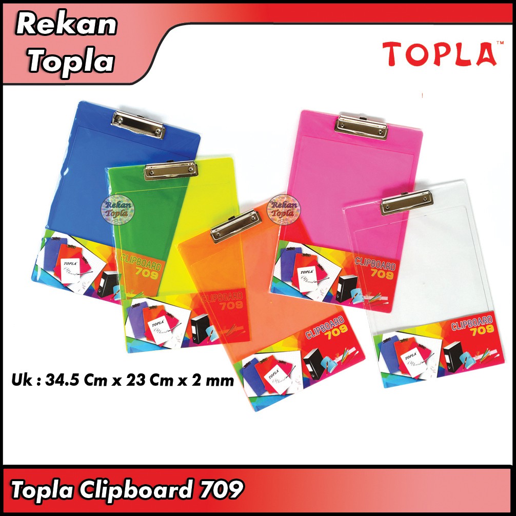 

Papan Jalan Transparan / Papan Ujian / Topla Transparant Clipboard CB 709
