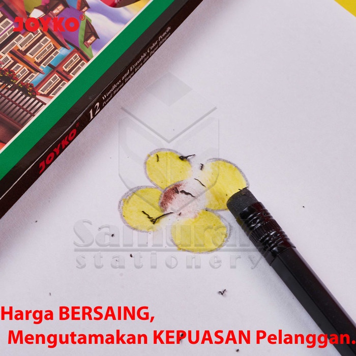 

WARNAPENSIL- PENSIL WARNA JOYKO CP 115 24 WARNA PANJANG BISA HAPUS ERASABLE CP-115 -PENSIL WARNA