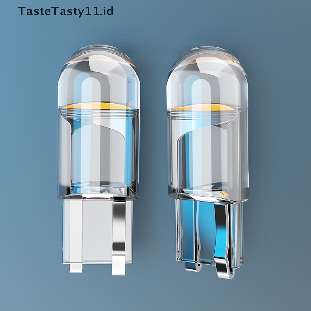 【TasteTasty】 COB Glass W5W Led T10 Car Light 6000K White Auto Automobiles License Plate Lamp .