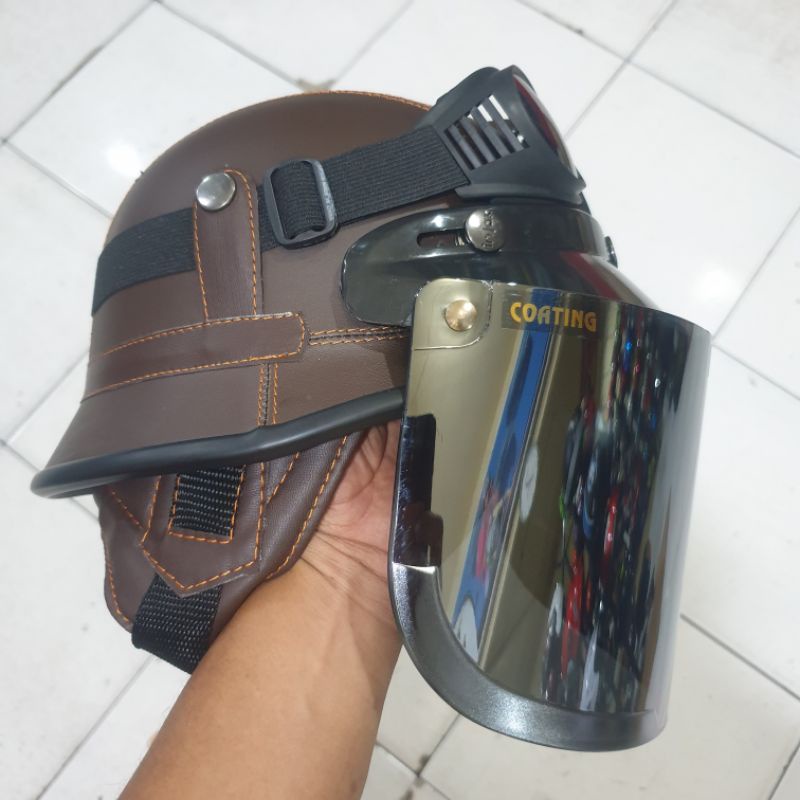 Helm Klasik Dewasa - Nazi Retro + kaca