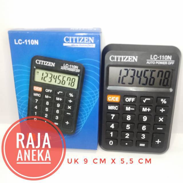 Kalkulator merk CITIZEN LC-110N /  LC 110 N CALCULATOR MINI Citizen Kalkulator / Calculator mini LC-110N