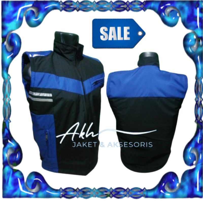 Rompi Polos Biru in driver polos Tanpa Bordil