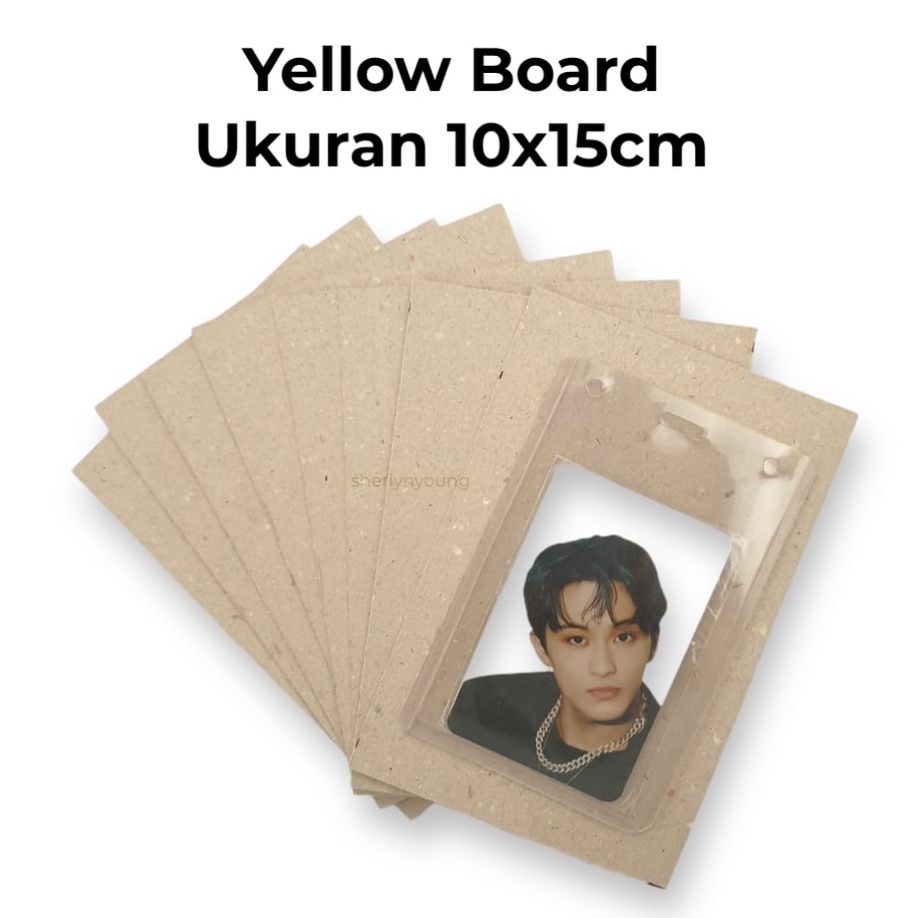 Yellow Board No 40 A6 (10x15cm) ANTI MELEYOT Tebal Kertas Karton Grey Board Packing PC Photocard