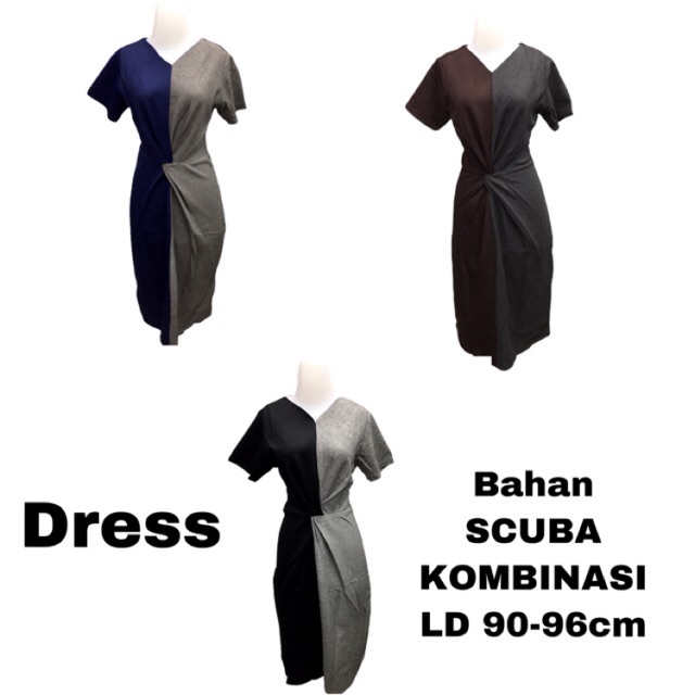 Dress SCUBA Kombinasi