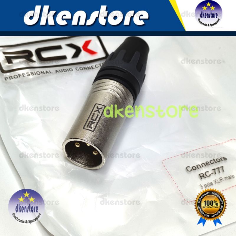 Jek Canon XLR RCX Male konektor Mic Input Cowok