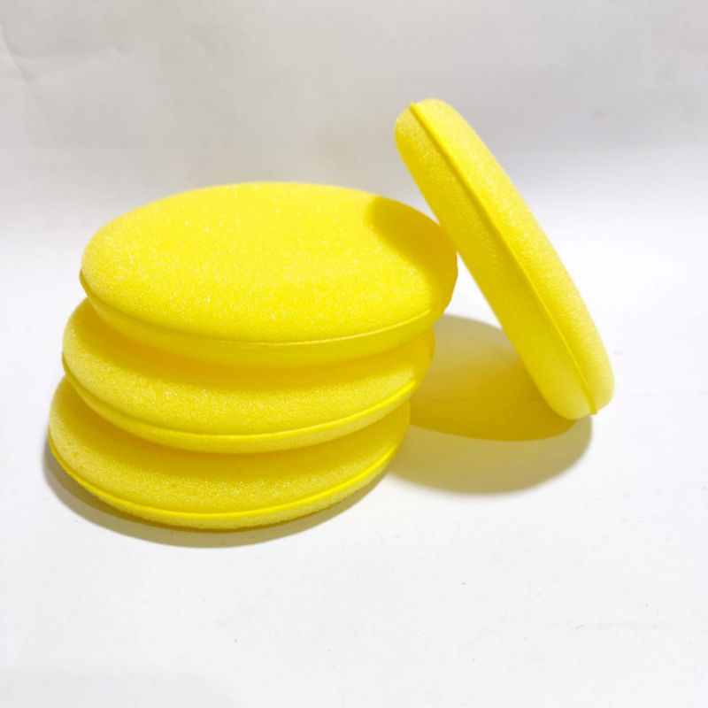 Applicator Pad Flat Busa Poles Model Rata untuk Waxing Mobil Motor Sponge Applicator