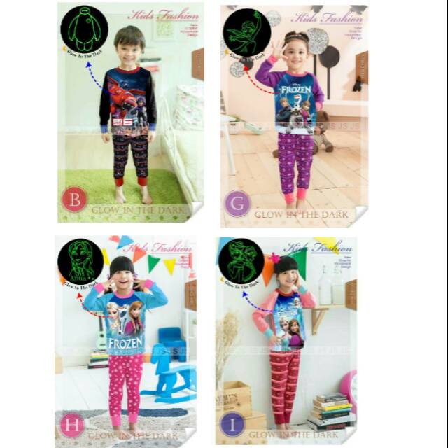JS long pajamas glow in the dark