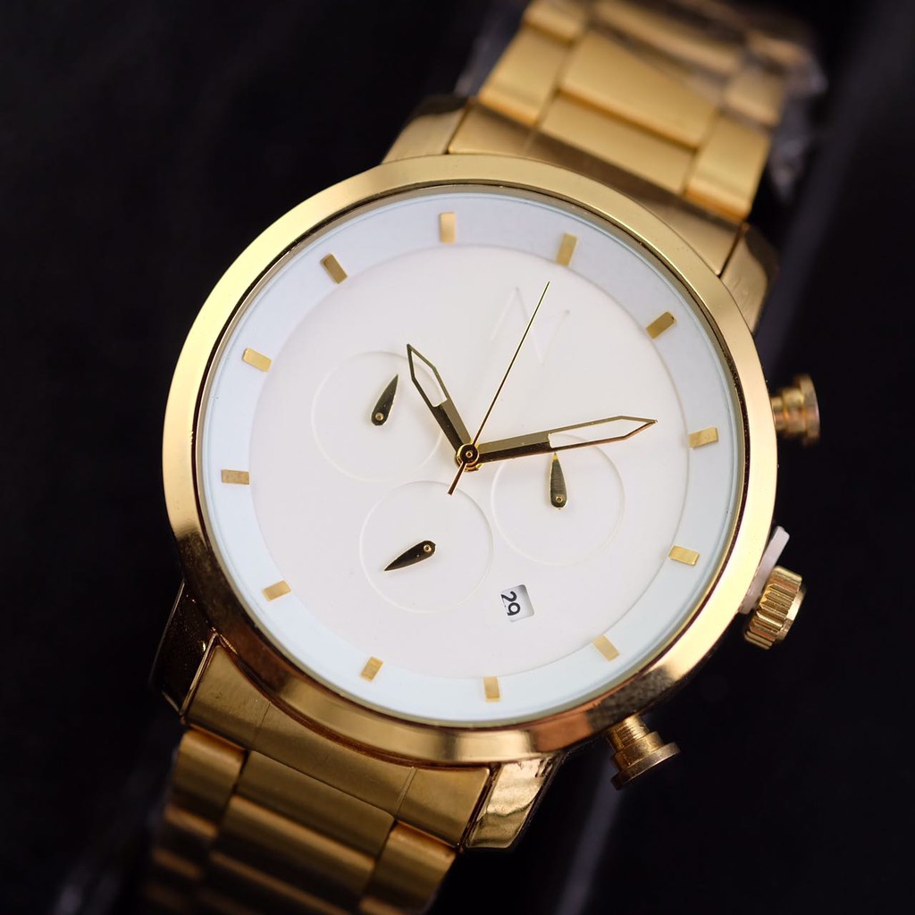 Jam Tangan Pria MVMT Chrono Date Premium Chain Strap