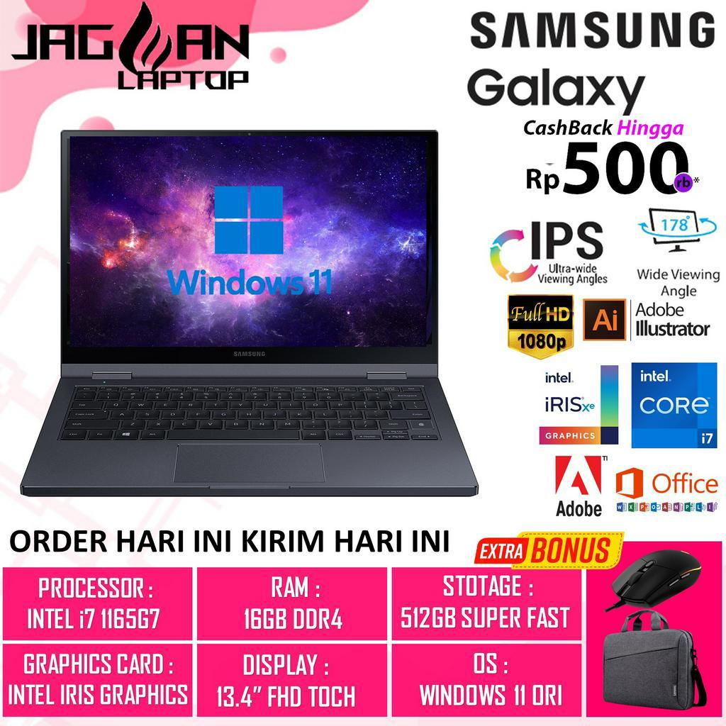 LAPTOP SAMSUNG GALAXY BOOK FLEX 2 ALPA  13 2IN1 INTEL I7 1165G7 16GB 512GB IRIS XE 13.4&quot; FHD TOUCH BL FP WIN11HOME