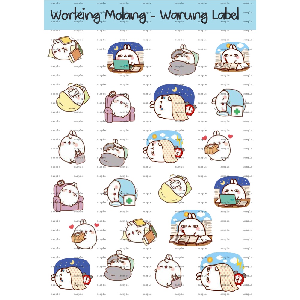 

Sticker Working Molang - sticker deco - bullet jurnal - sticker lucu - sticker murah - bujo