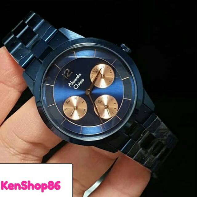 JAM TANGAN WANITA / CEWEK ALEXANDRE CHRISTIE AC 2714  BLUE