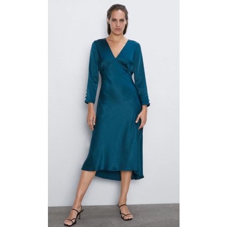 Z*RA SATIN SILK DRESS-ORIGINAL 100%