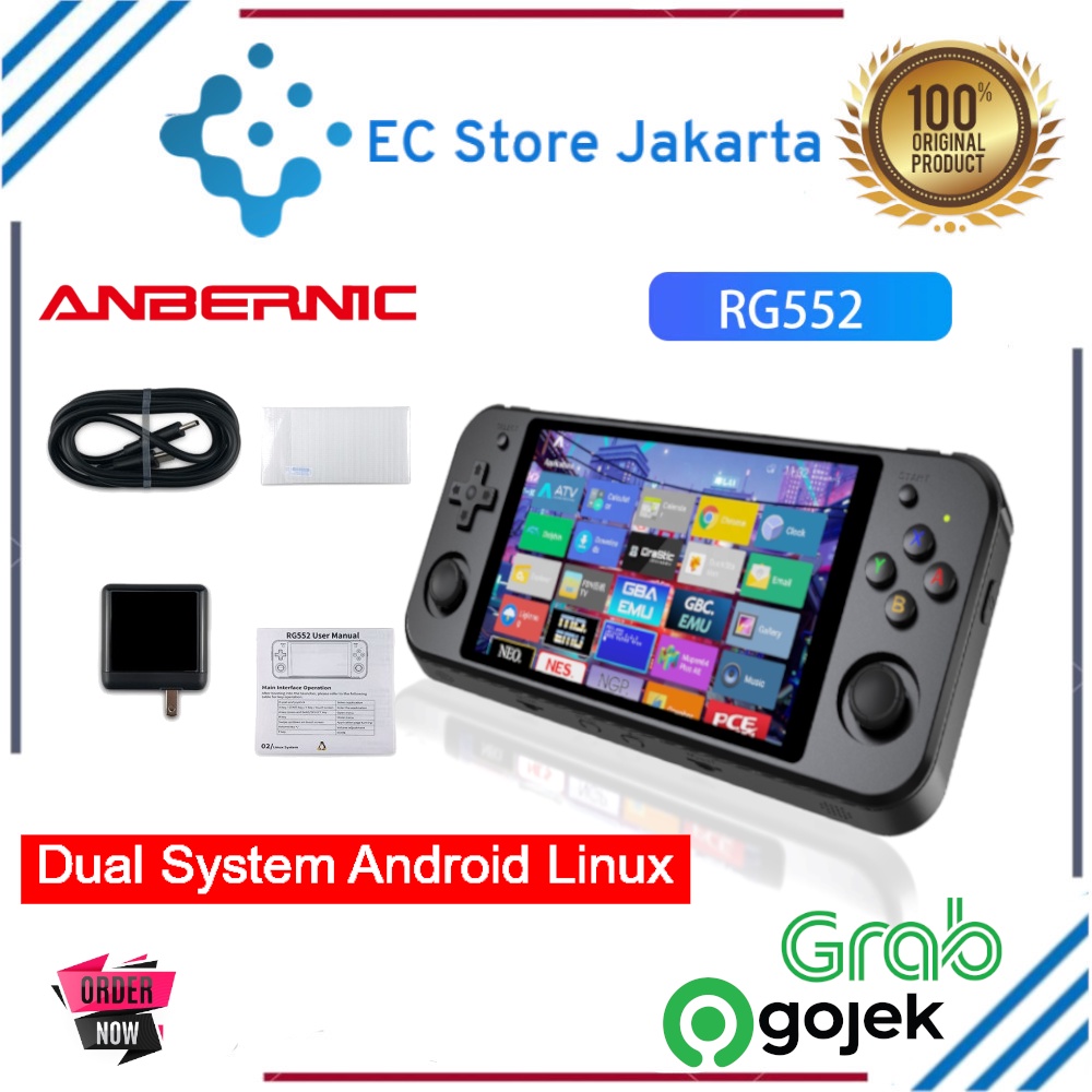 Anbernic RG552 Retro Video Game Console Dual systems Android Linux Pocket Game Player