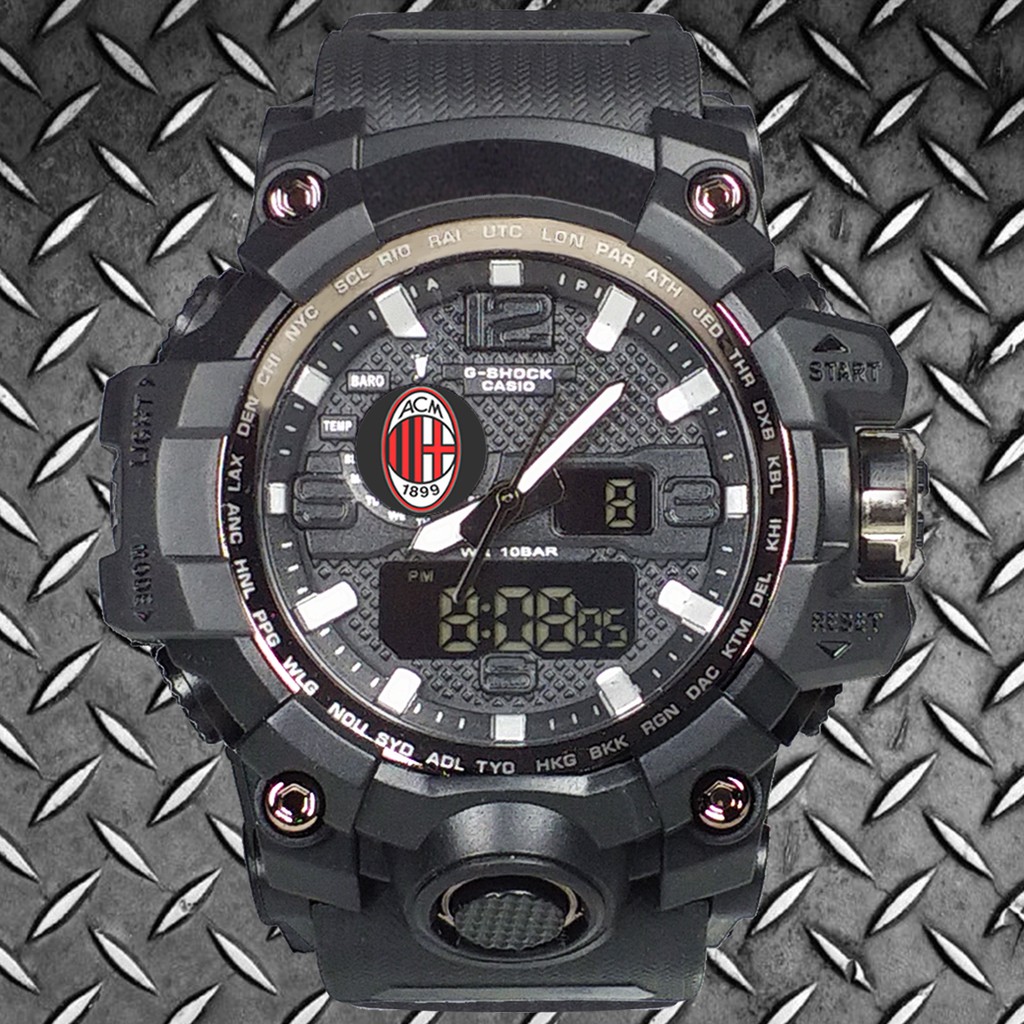 (Istimewa Bossque) Jam MILAN Double Time Full Black (Exclusive)