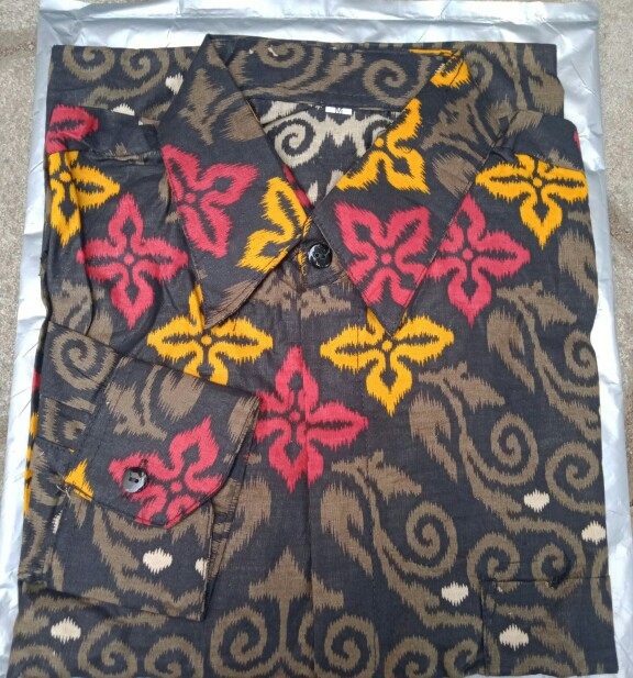 Kemeja Batik Pria Lengan Panjang  Size M L Xl Xxl Bswart Batik  Hrb026