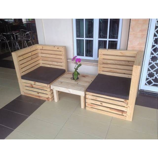  Meja  Kayu  Pallet  Desainrumahid com