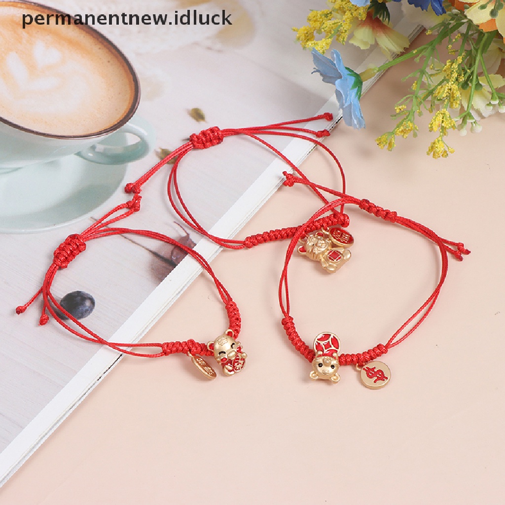 Gelang Tali Merah Handmade Desain Tahun Baru China 2022 Untuk Hadiah