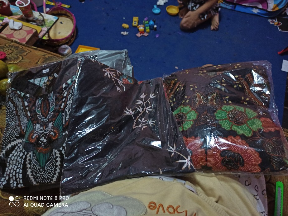 Batik Couple Keluarga Sania Ruffle Ori Ndoro Jowi Dnt Motif Sakura Merah Termurah Shopee