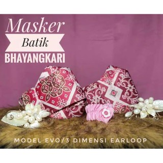 Masker Batik Bhayangkari 3D