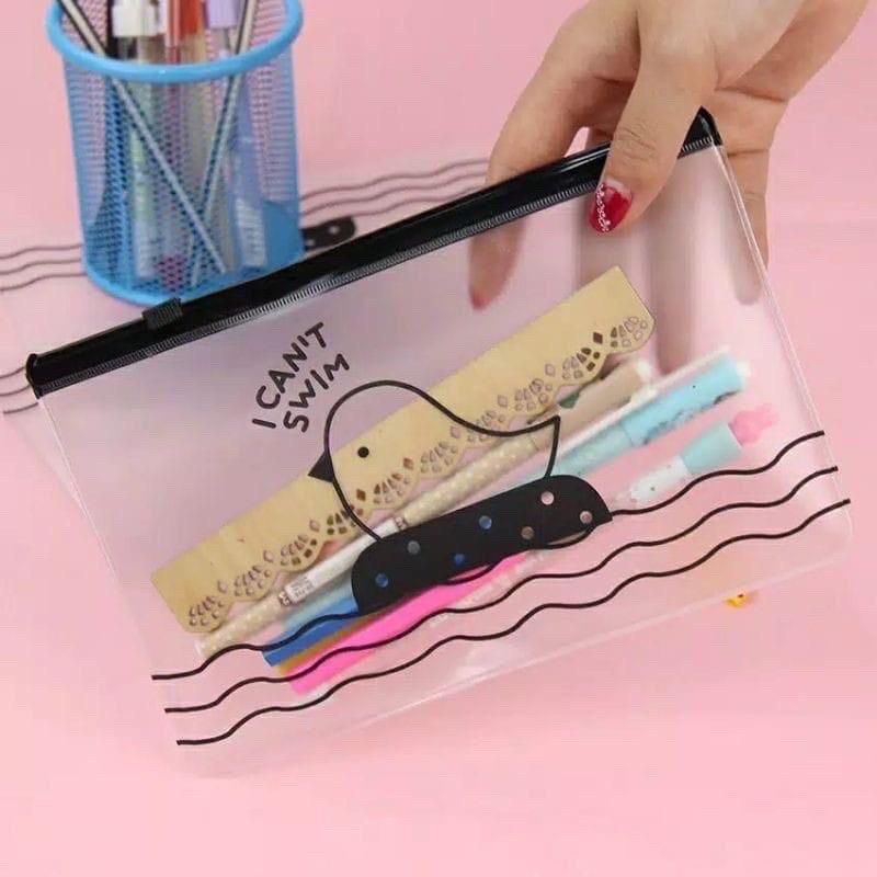 Pouch Make UpTransparan Tempat Penyimpanan Masker Kosmetik