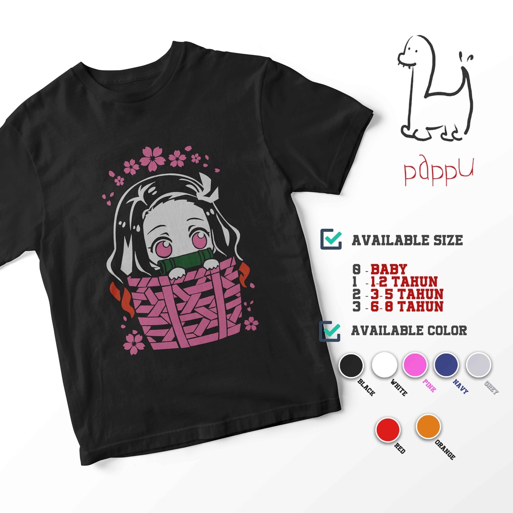 C/325 Kaos Anak Premium Nezuko Kamado Demon Slayer T-Shirt