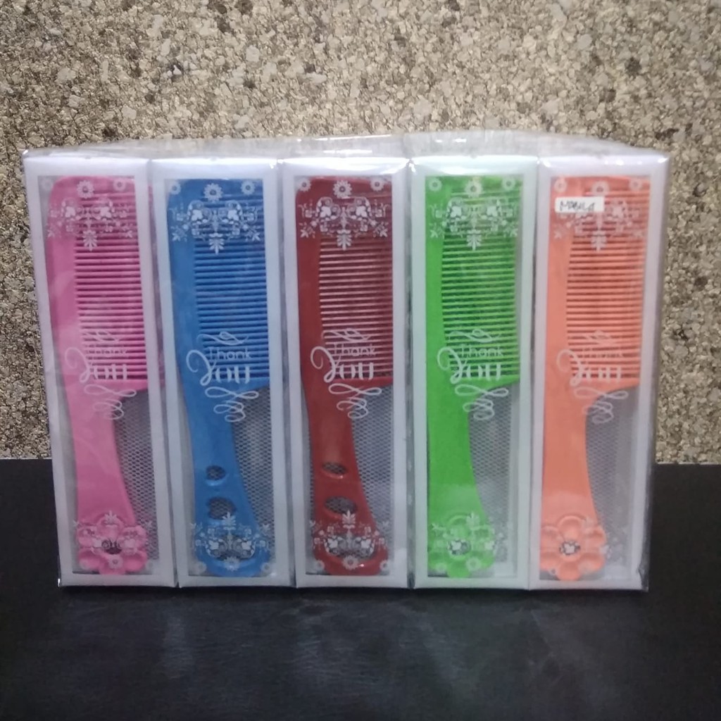 ✅ COD KUMA Sisir Plastik Mini Cantik Packing Mika Motif Putih