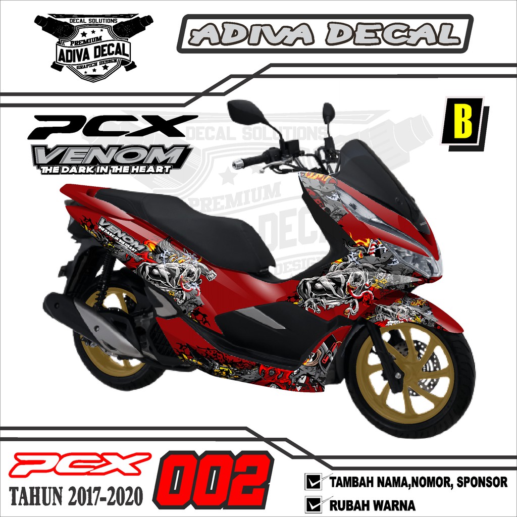 DECAL STICKER PCX VENOM 2017-2020 - DEKAL STIKER PCX 002