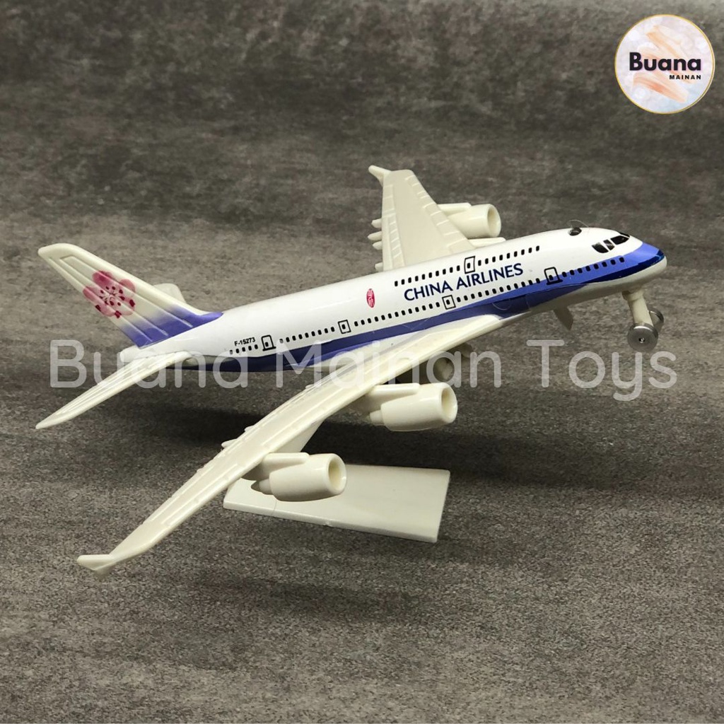 DIECAST AIR PLANE PESAWAT TERBANG BOEING LIGHT SOUND MAINAN ANAK