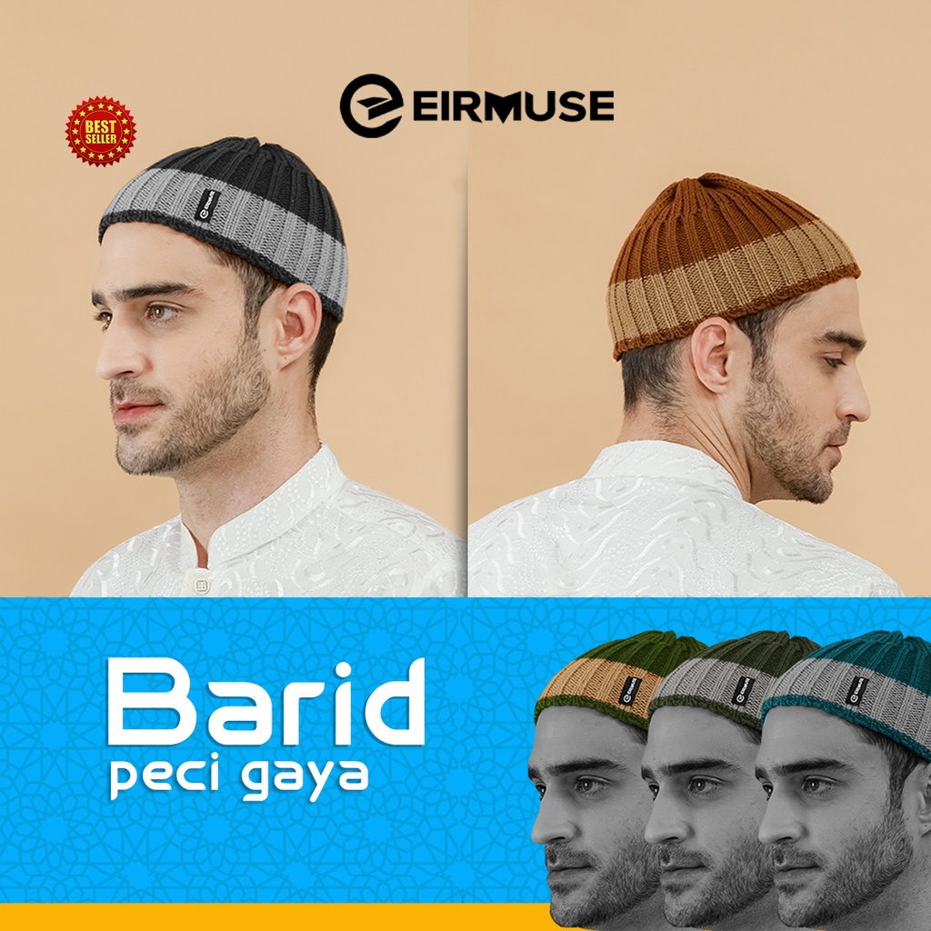 Topi Kupluk Sholat Short Beanie - Barid by Eirmuse